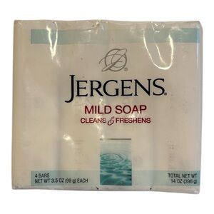 Jergens Mild Soap 3.5 oz x 4 Bars Sealed New
